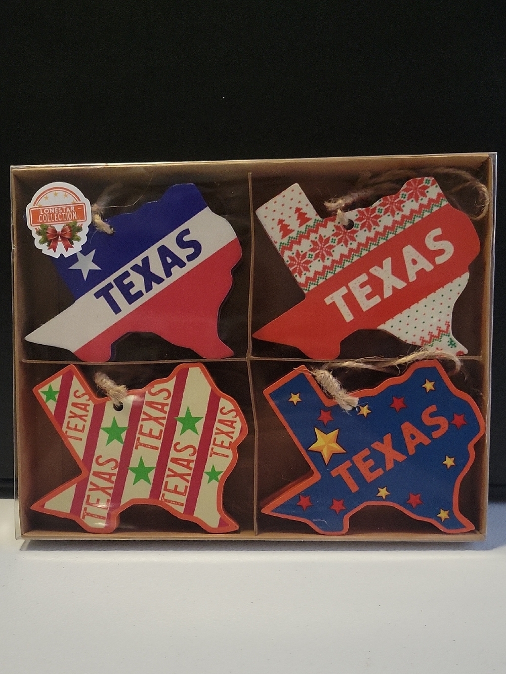 Texas State Ornament Set - 8 Pack, Red White Blue